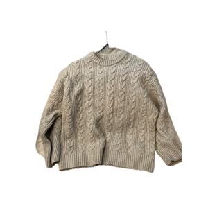 H&M Cable Knit Chunky Oversized Cropped Sweater Mens Med